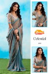 Celestial By Stavan Fancy Fabric With Embroidery Work Saree Wholesale In India